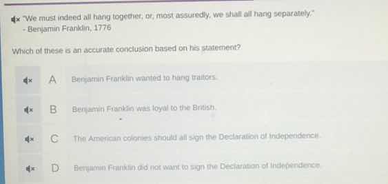 \we must indeed all hang together, or, most assuredly, we shall all han…