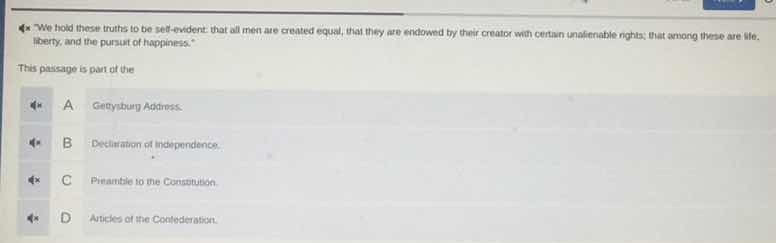 we hold these truths to be self-evident: that all men are created equal…