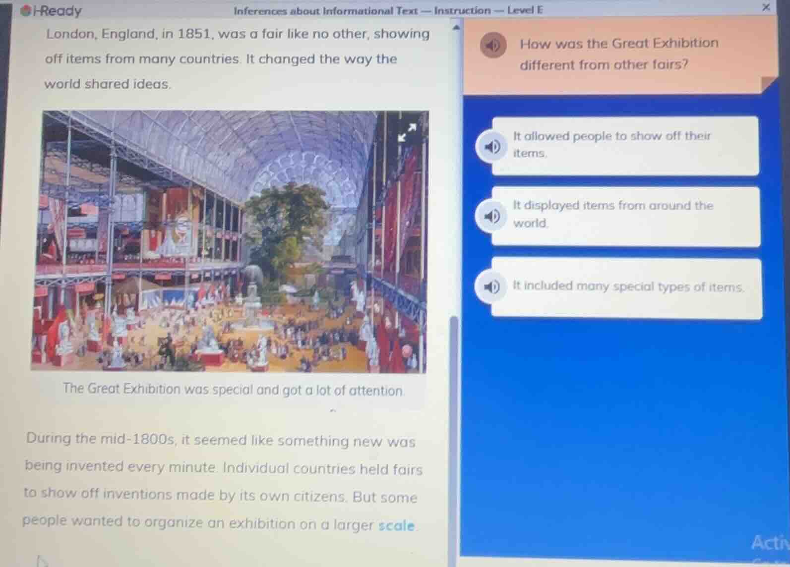 inferences about informational text — instruction — level e london, eng…