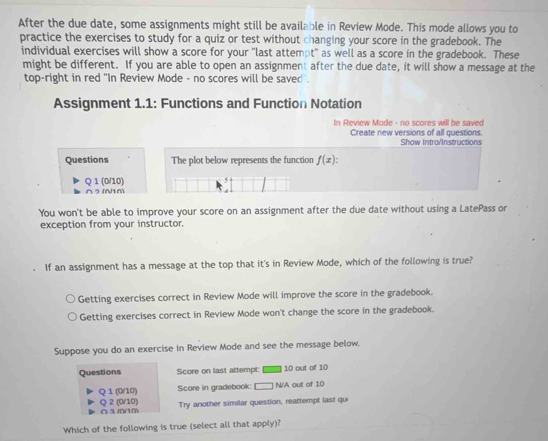 after the due date, some assignments might still be available in review…