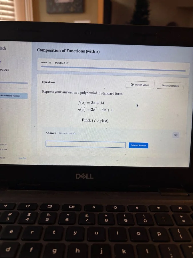 composition of functions (with x) score: 0/1 penalty: 1 off question ex…