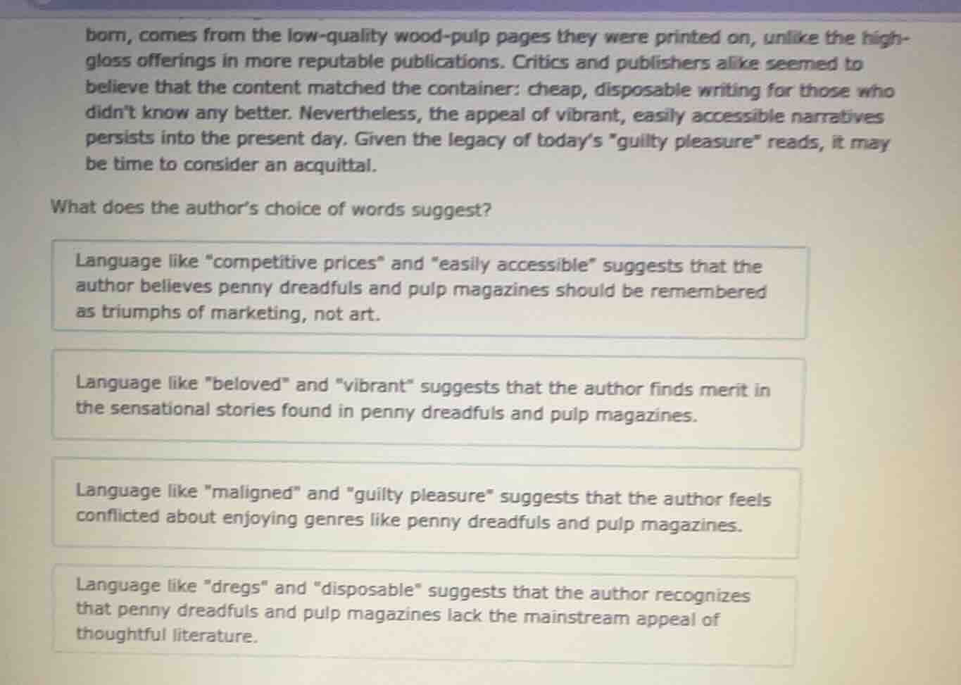 born, comes from the low-quality wood-pulp pages they were printed on, …