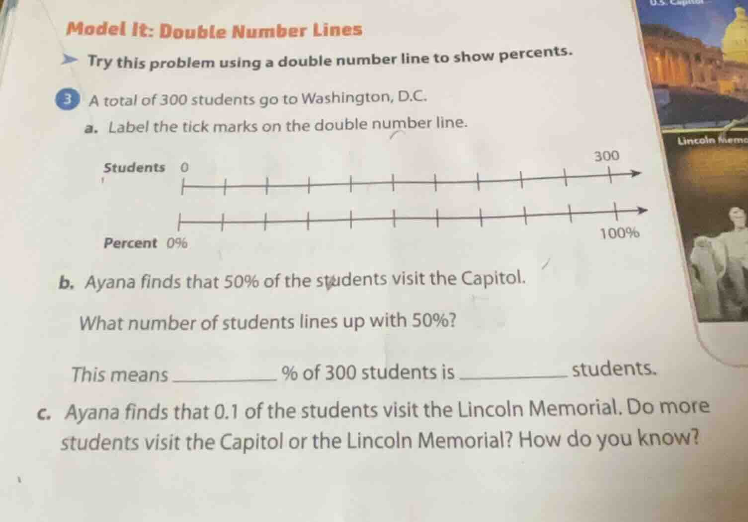model it: double number lines try this problem using a double number li…