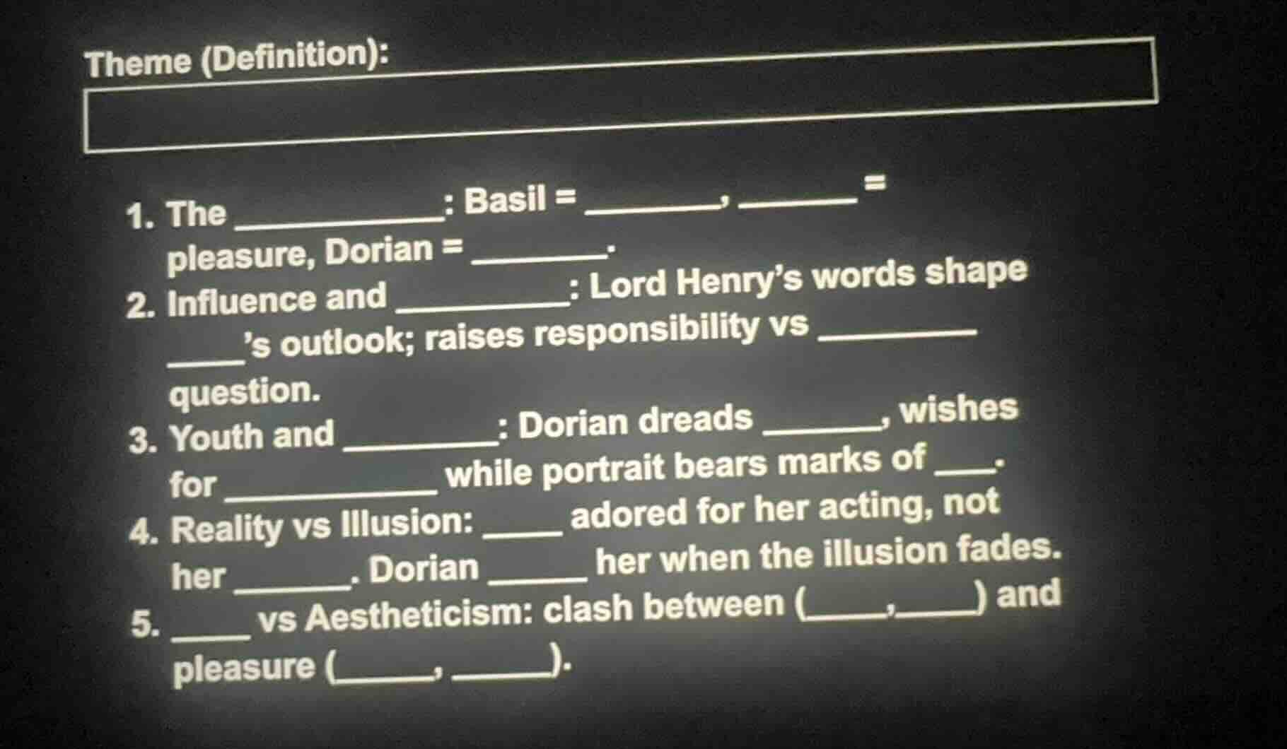 theme (definition):1. the ______________: basil = ________, ______ = pl…