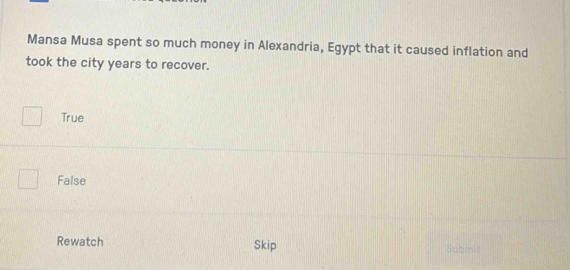 mansa musa spent so much money in alexandria, egypt that it caused infl…