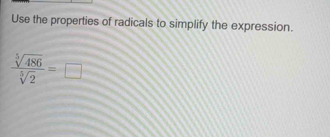 use the properties of radicals to simplify the expression. $\frac{sqrt5…