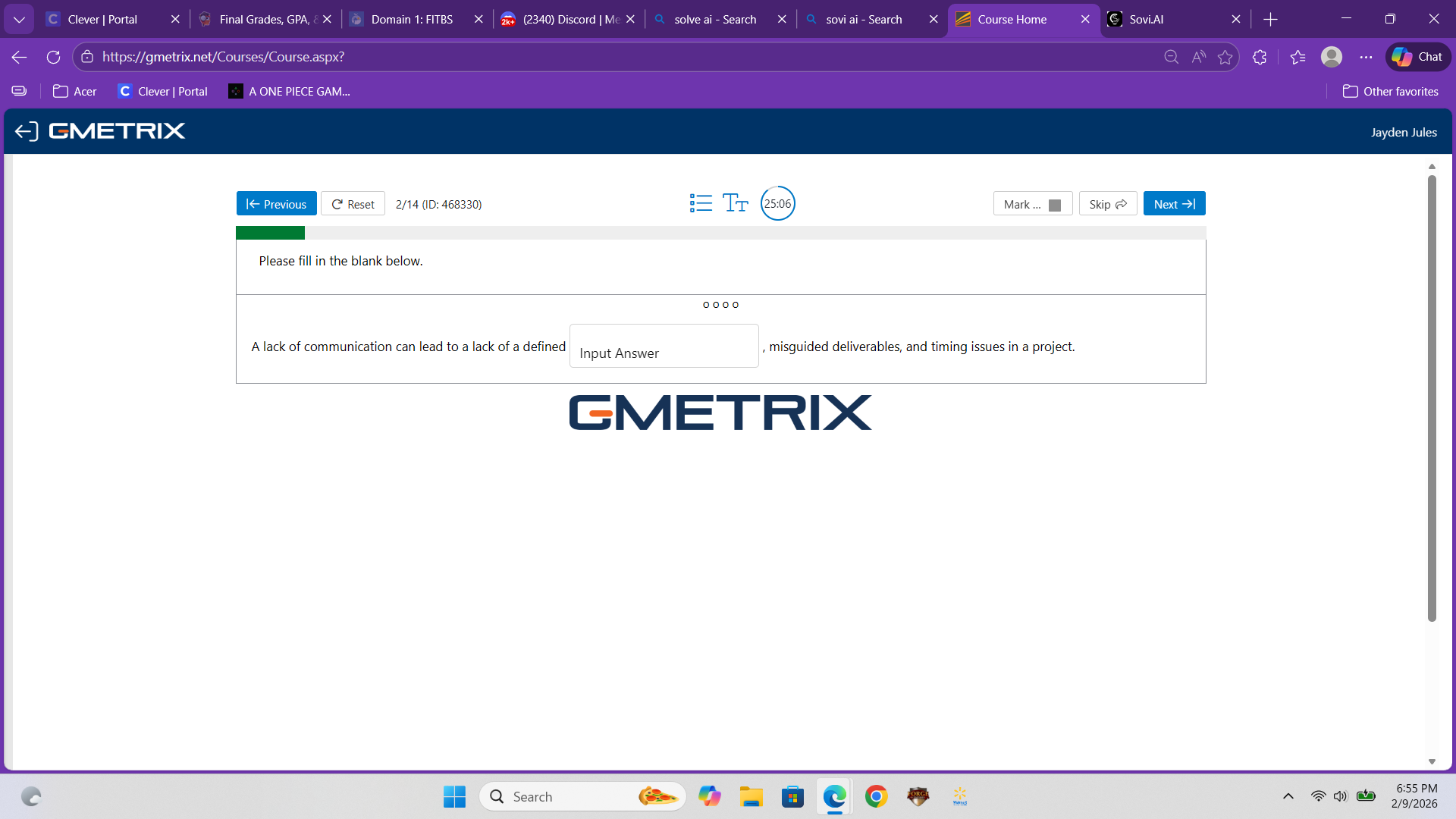 please fill in the blank below. a lack of communication can lead to a l…
