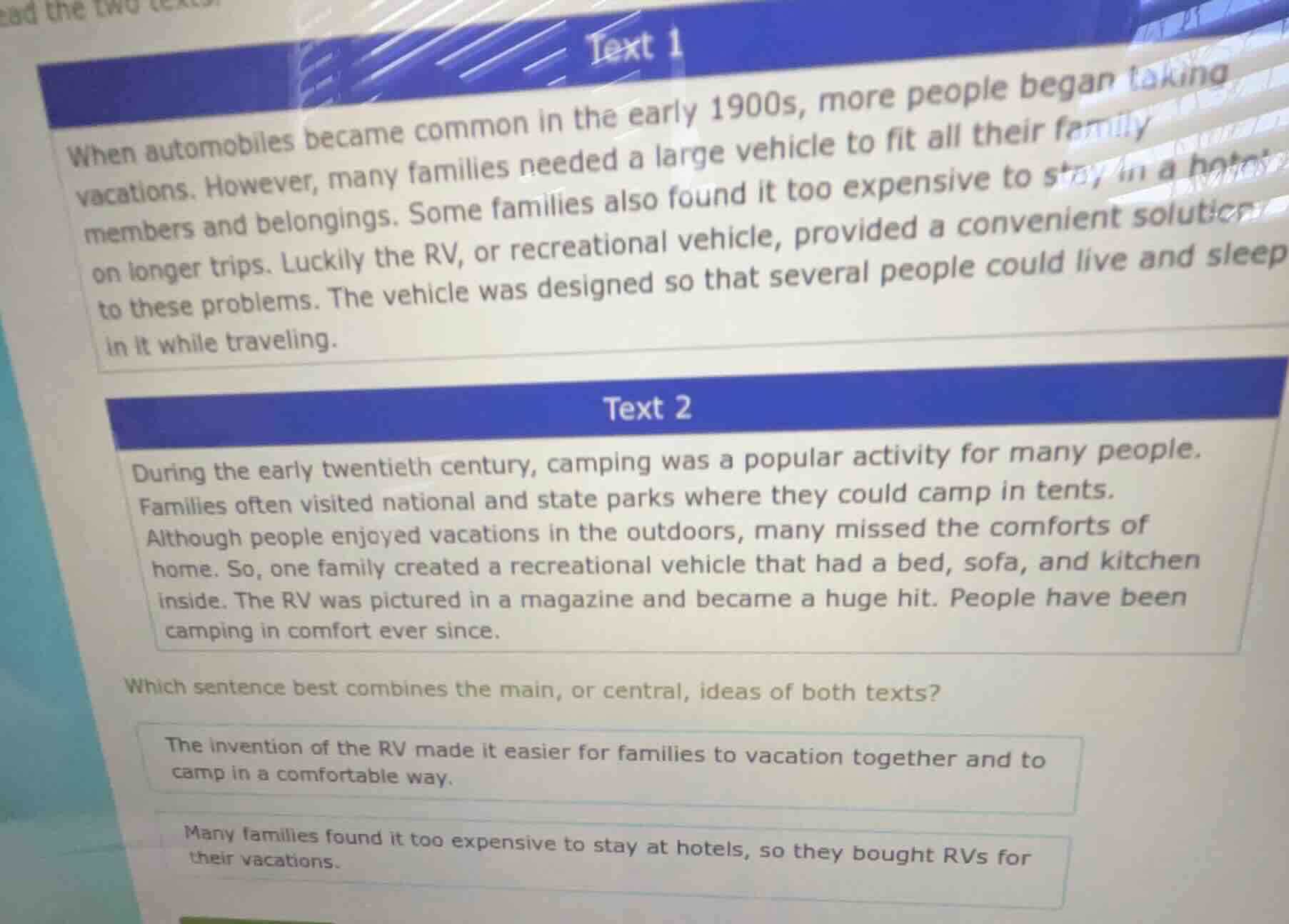 text 1 when automobiles became common in the early 1900s, more people b…