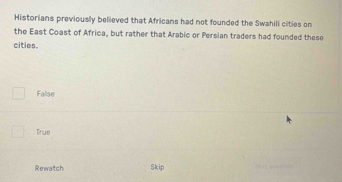 historians previously believed that africans had not founded the swahil…