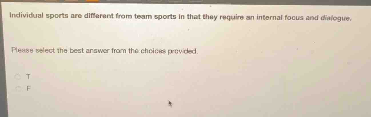 individual sports are different from team sports in that they require a…