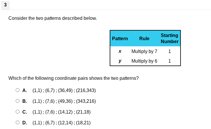 3 consider the two patterns described below. pattern\trule\tstarting nu…