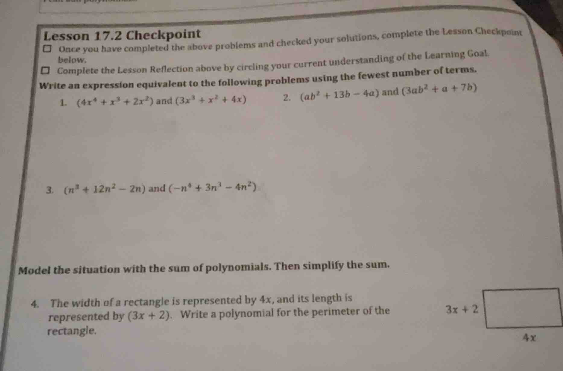 lesson 17.2 checkpoint□ once you have completed the above problems and …