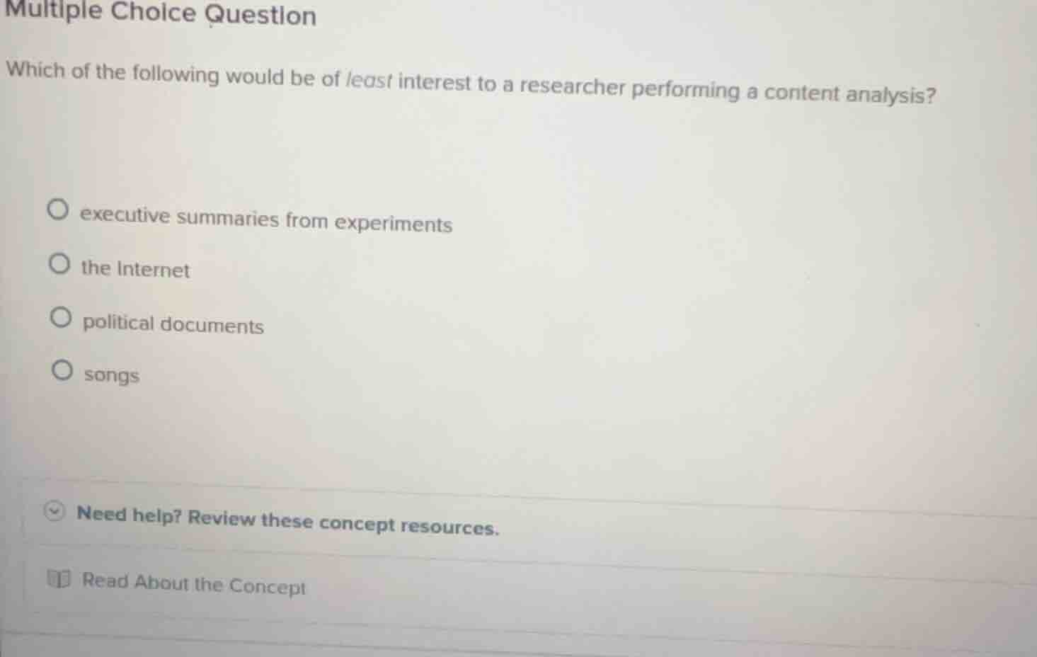 multiple choice question which of the following would be of least inter…