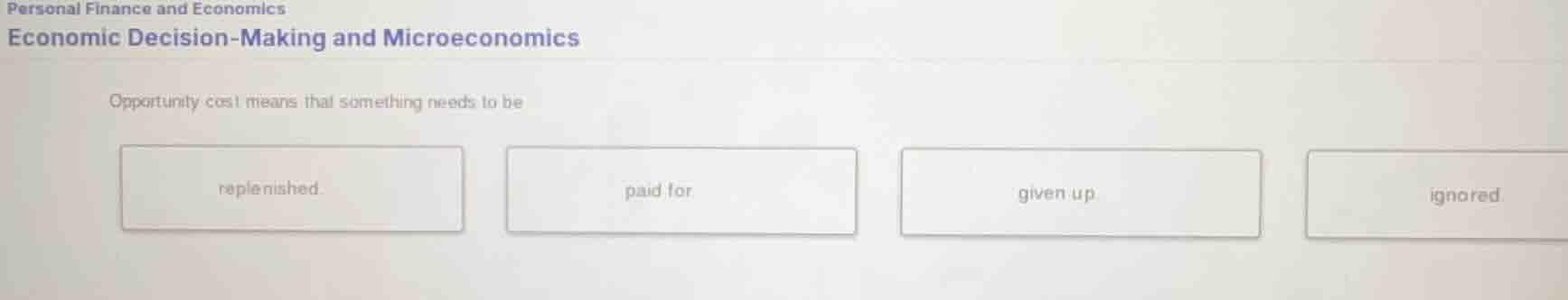 personal finance and economics economic decision-making and microeconom…