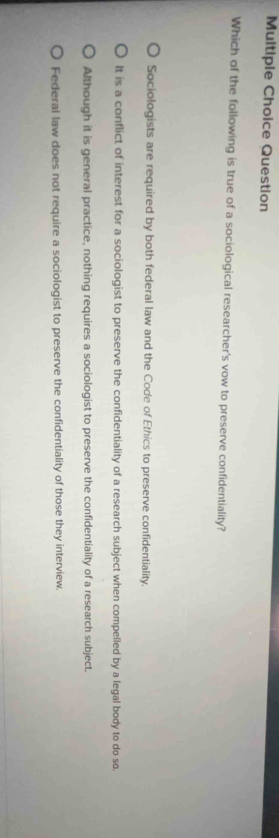 multiple choice question which of the following is true of a sociologic…