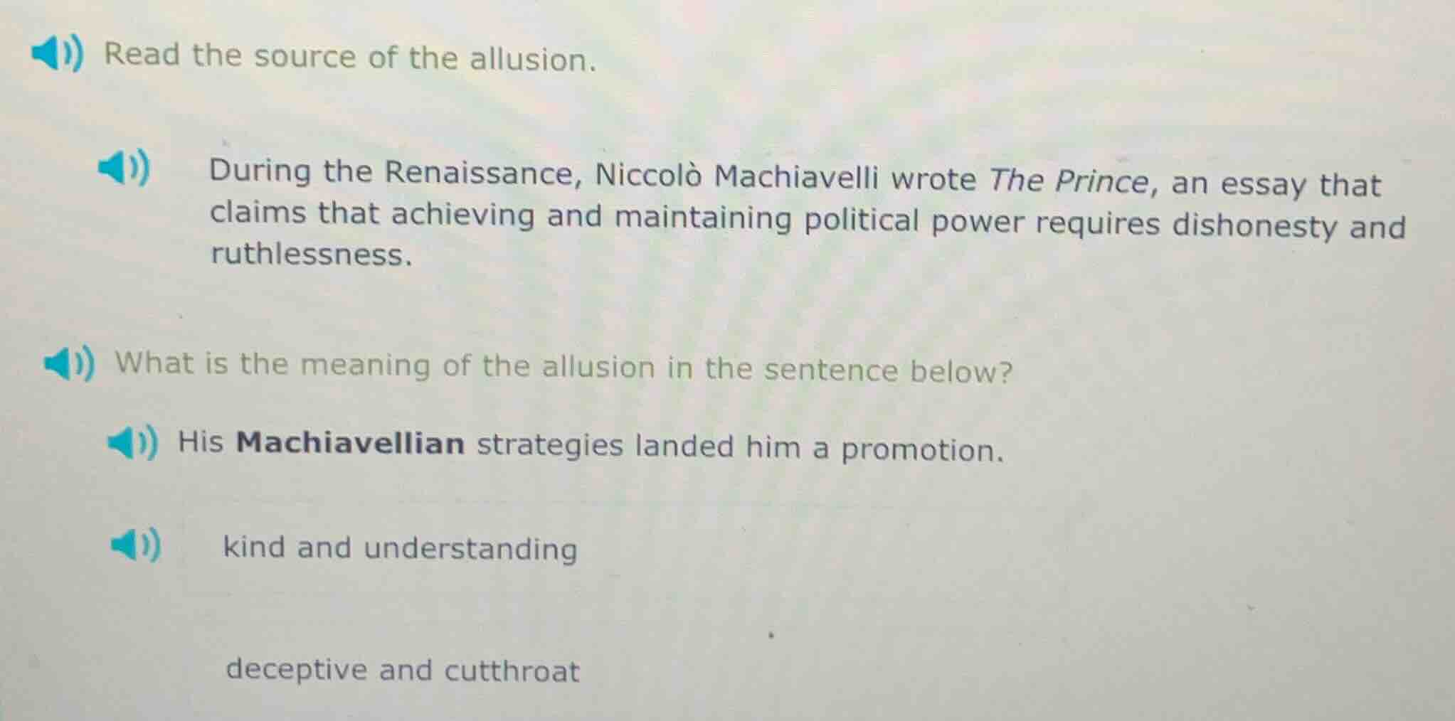 read the source of the allusion. during the renaissance, niccolò machia…