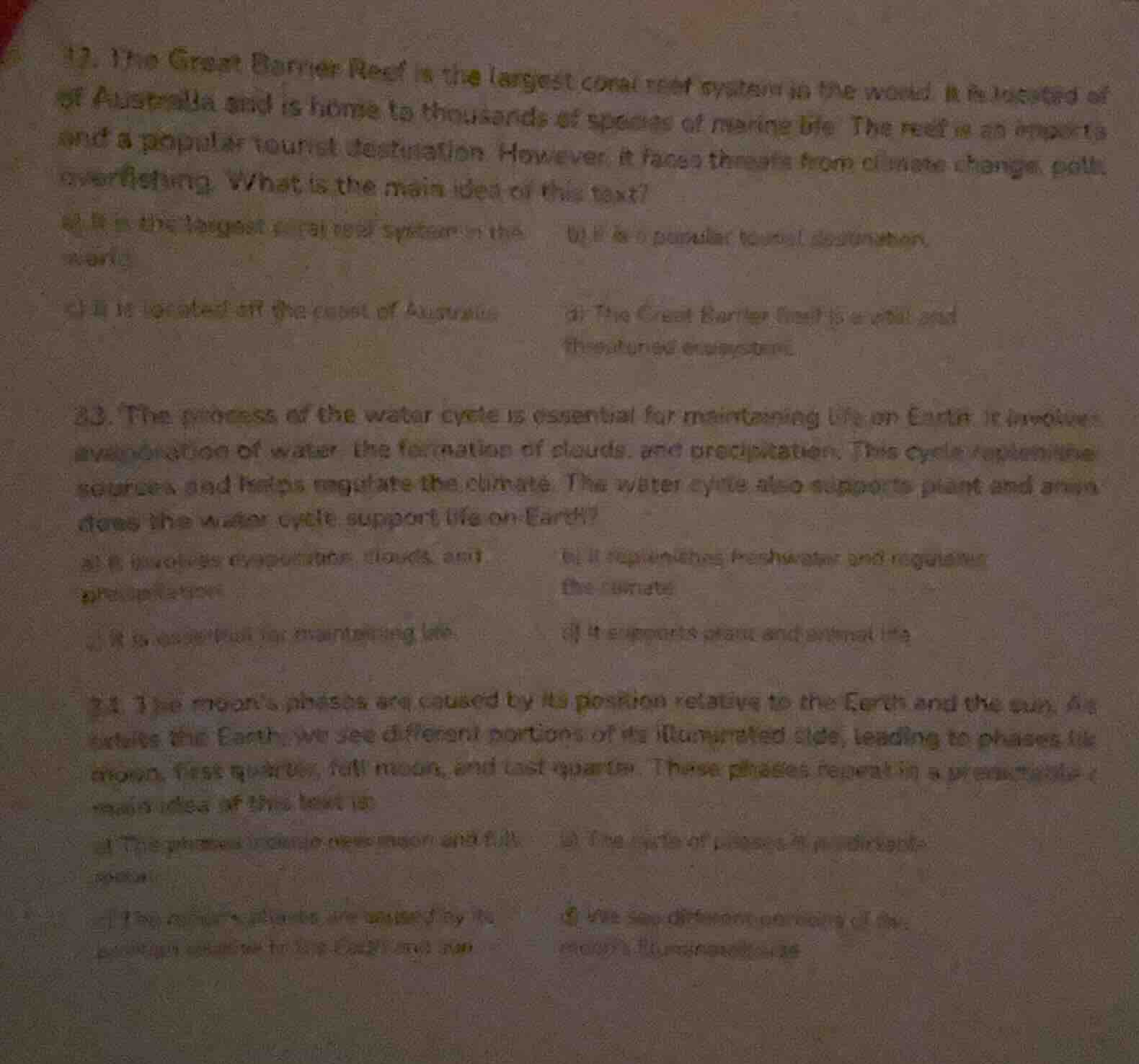 22. the great barrier reef is the largest coral reef system in the worl…