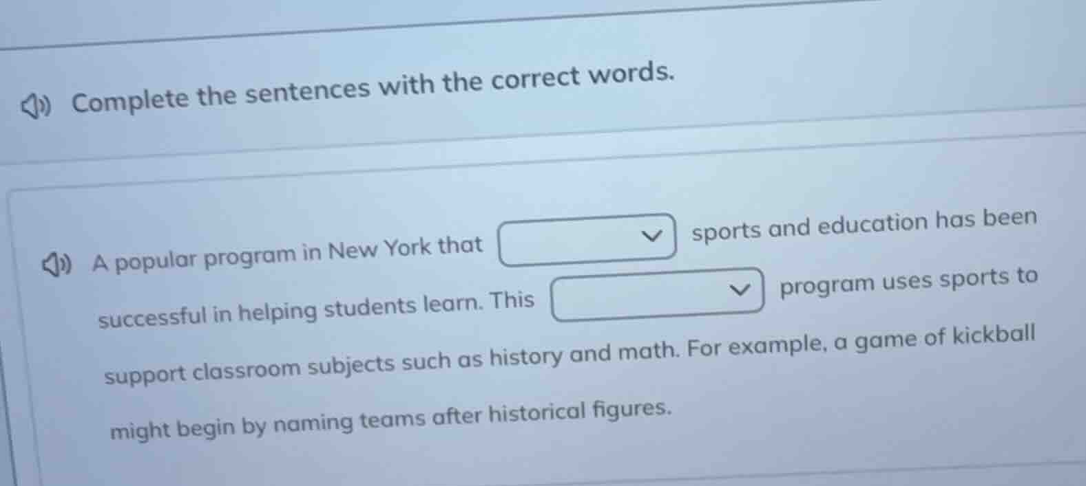 complete the sentences with the correct words. a popular program in new…