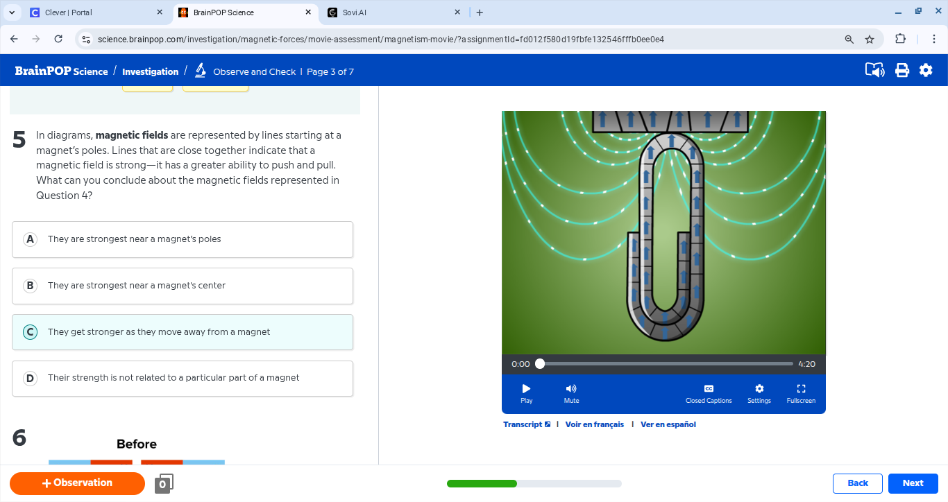 5 in diagrams, magnetic fields are represented by lines starting at a m…