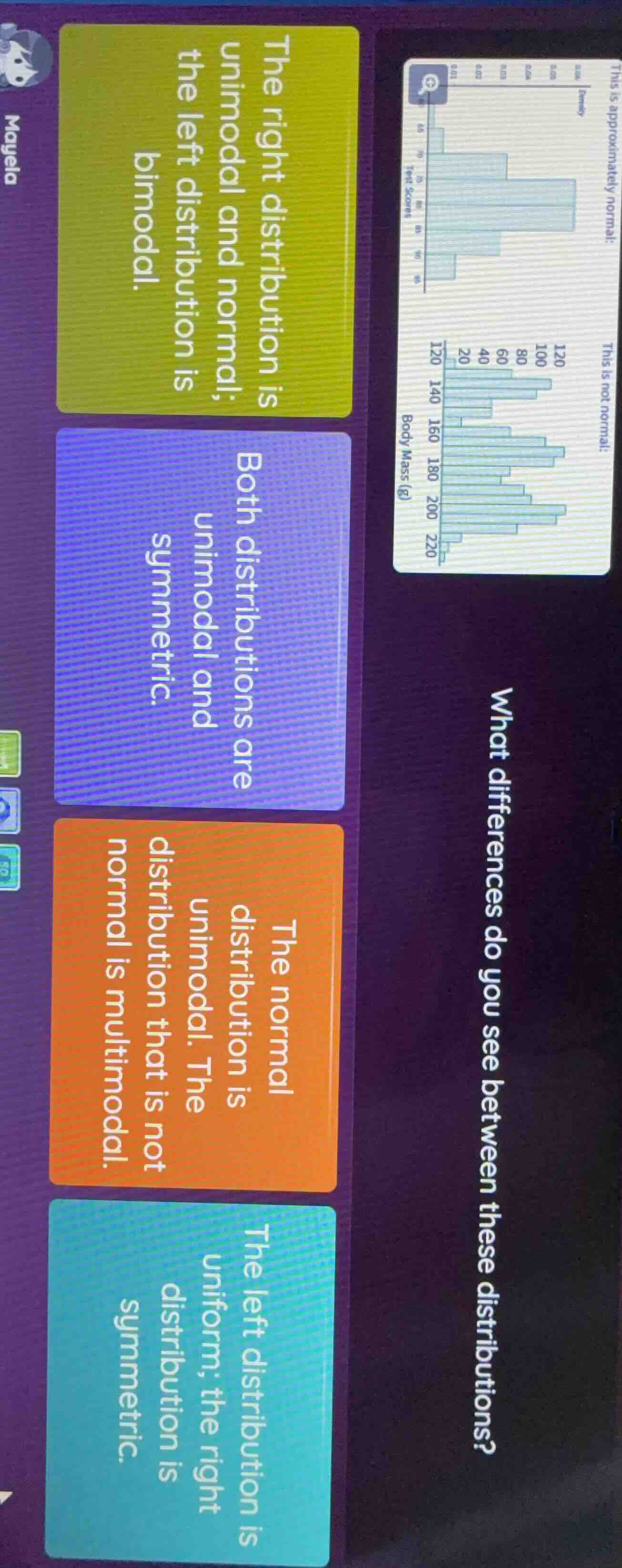 what differences do you see between these distributions? this is approx…