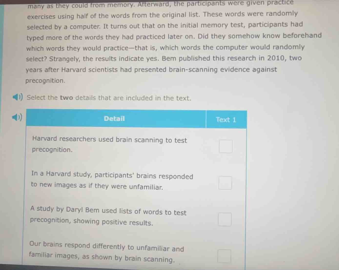 many as they could from memory. afterward, the participants were given …