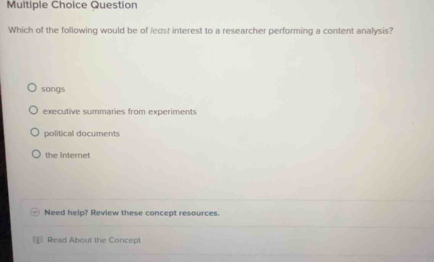 multiple choice question which of the following would be of least inter…