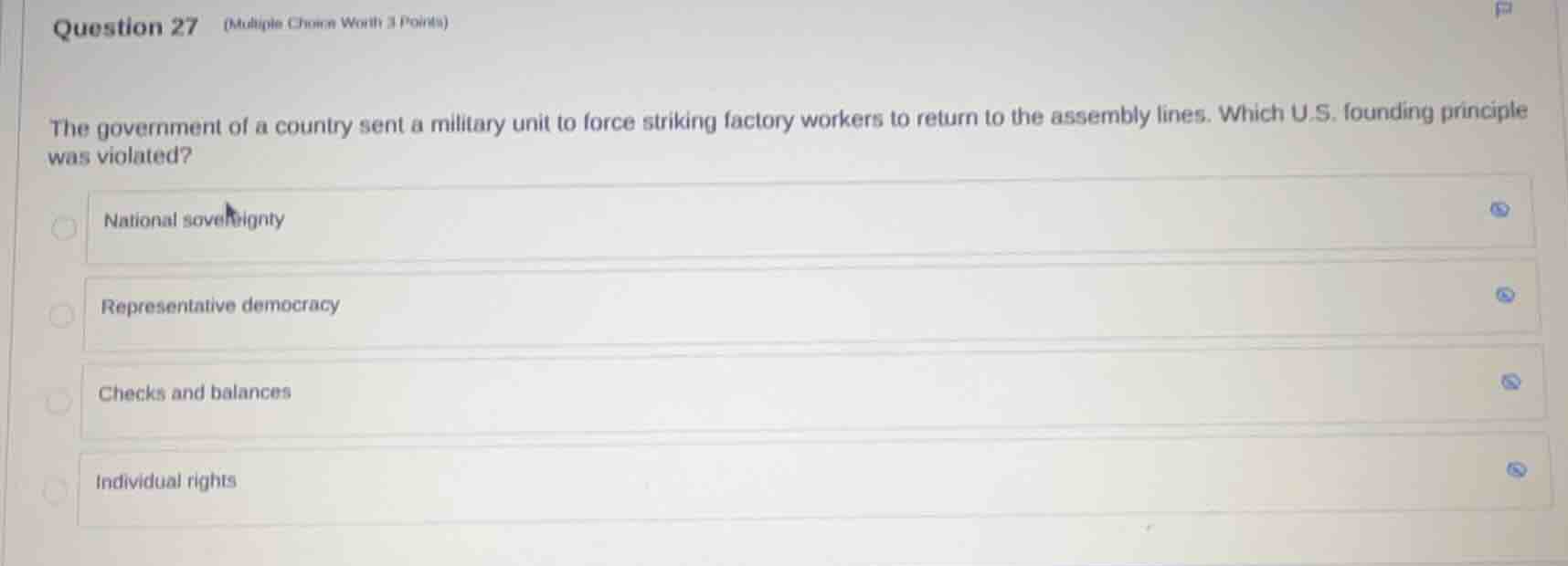 question 27 (multiple choice worth 3 points) the government of a countr…