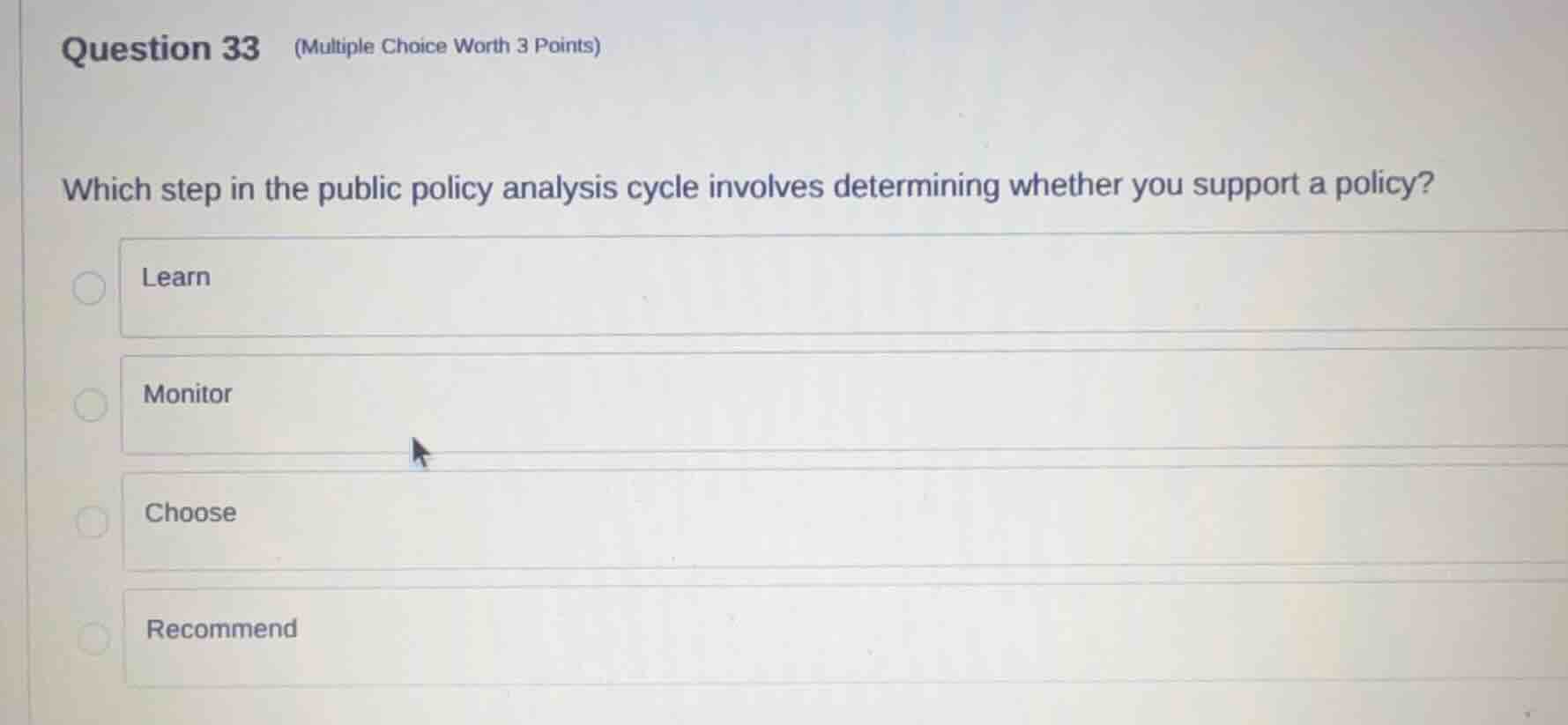 question 33 (multiple choice worth 3 points) which step in the public p…