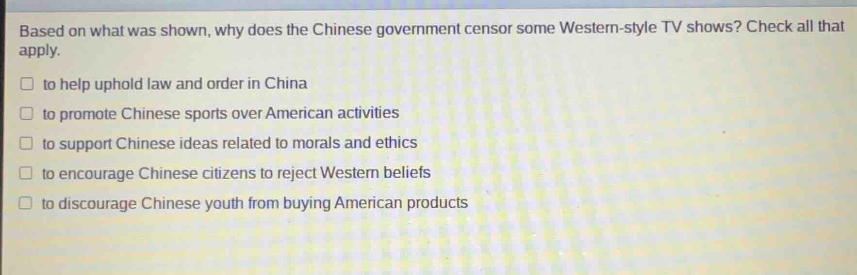 based on what was shown, why does the chinese government censor some we…