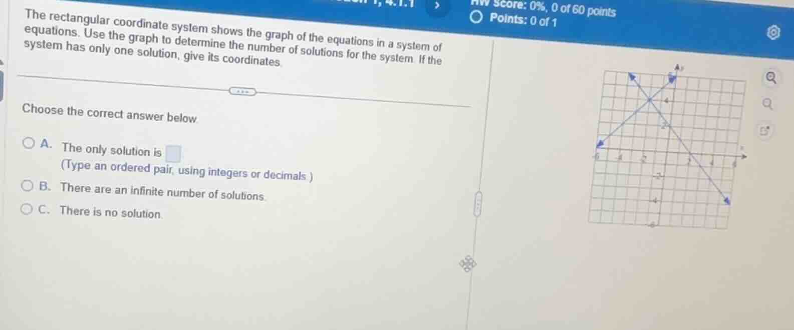 the rectangular coordinate system shows the graph of the equations in a…