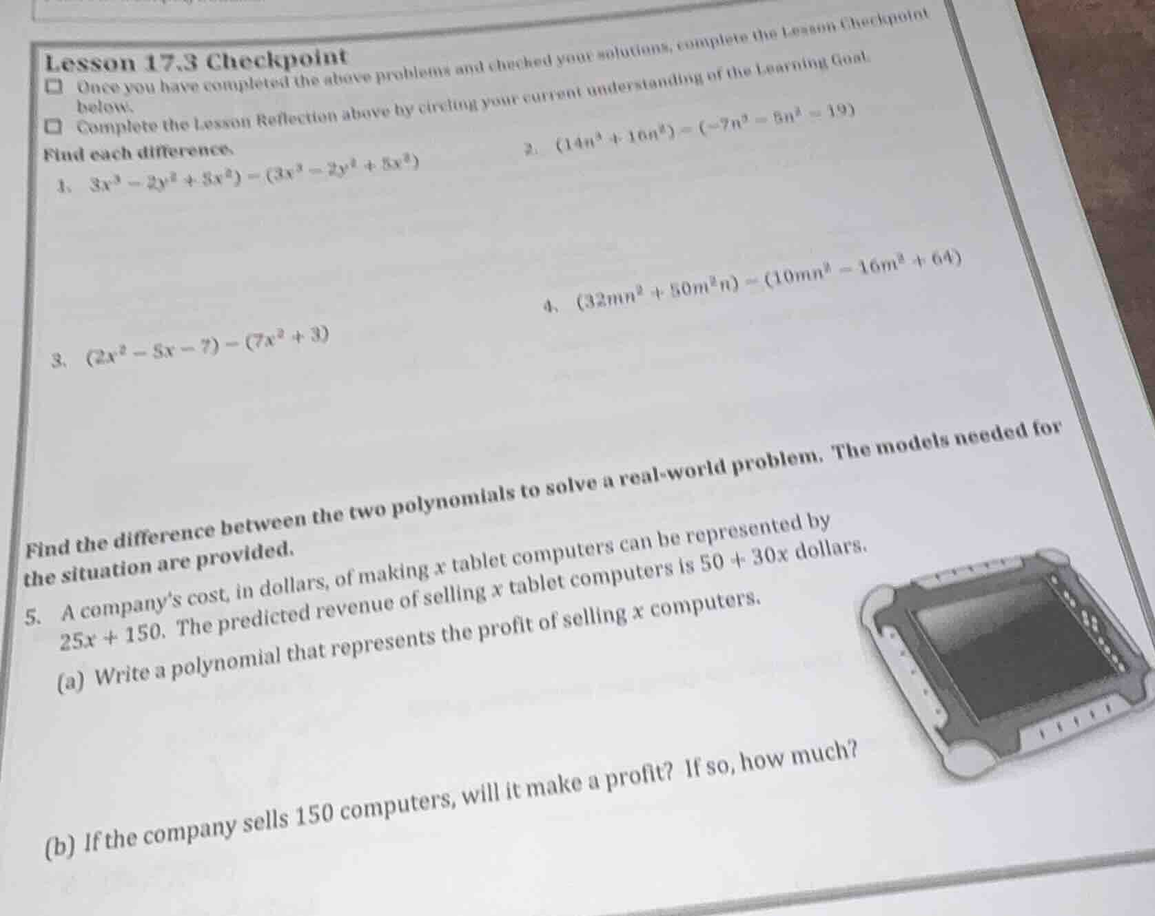 lesson 17.3 checkpoint□ once you have completed the above problems and …