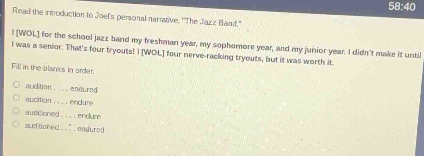 read the introduction to joels personal narrative, \the jazz band.\ i w…