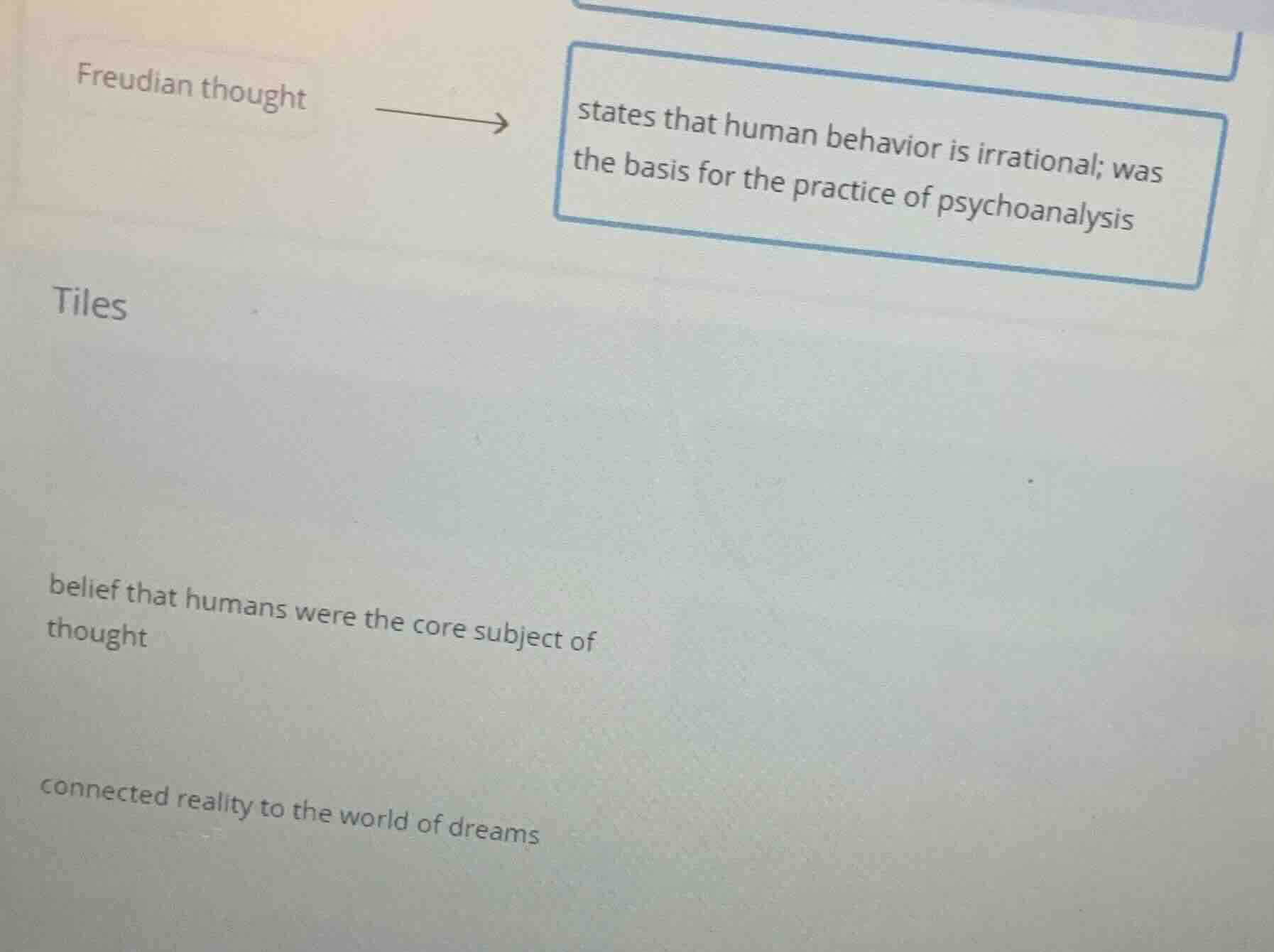 freudian thought states that human behavior is irrational; was the basi…