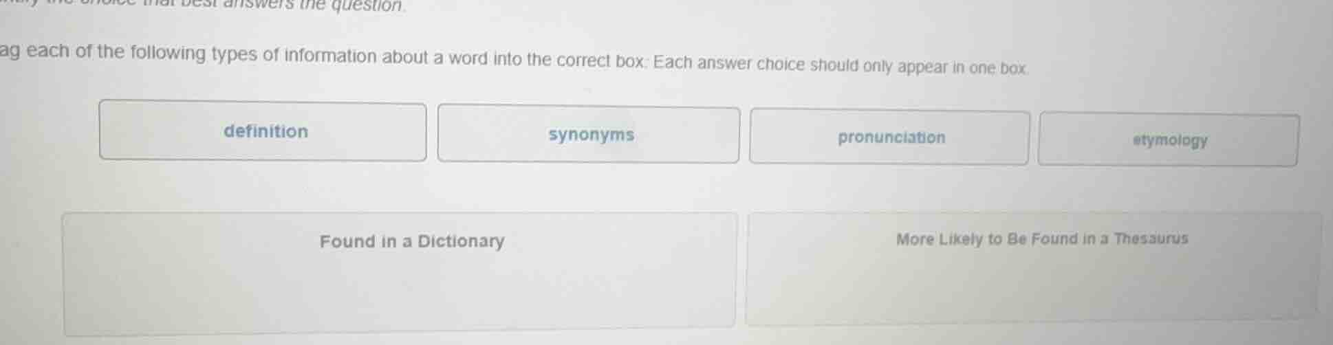 ag each of the following types of information about a word into the cor…