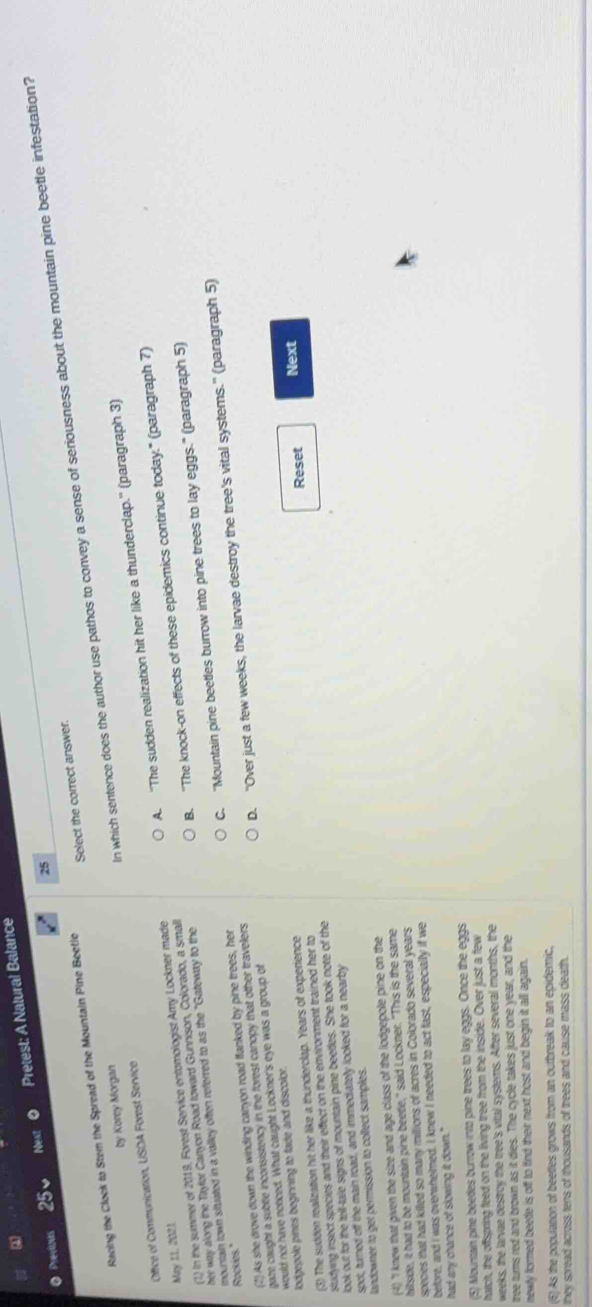 pretest: a natural balance25racing the clock to stem the spread of the …