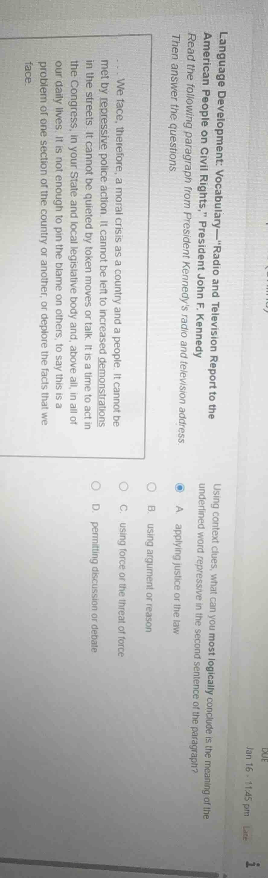 language development: vocabulary—“radio and television report to the am…