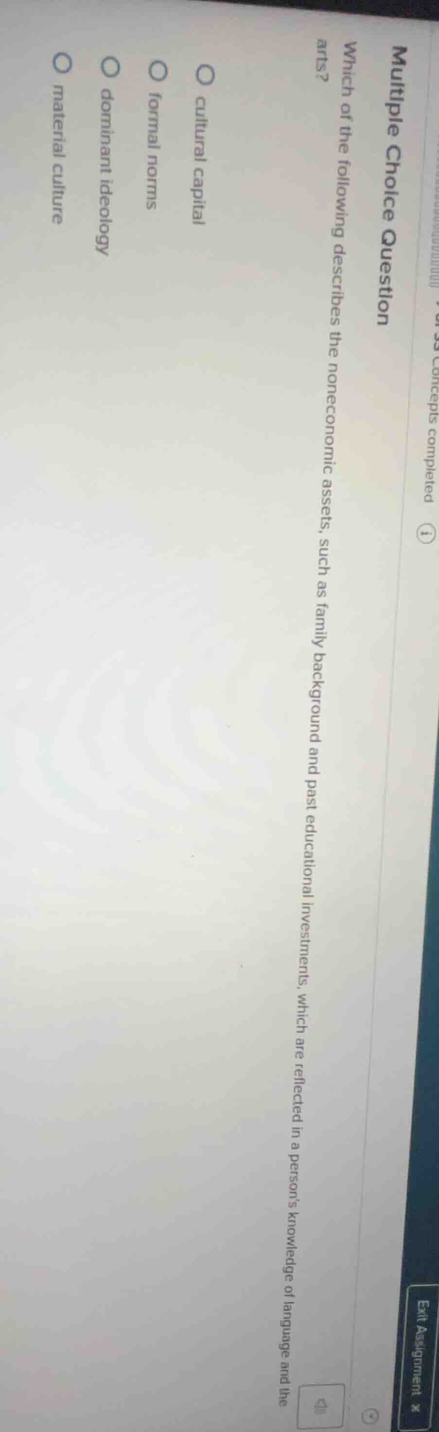 multiple choice question which of the following describes the noneconom…