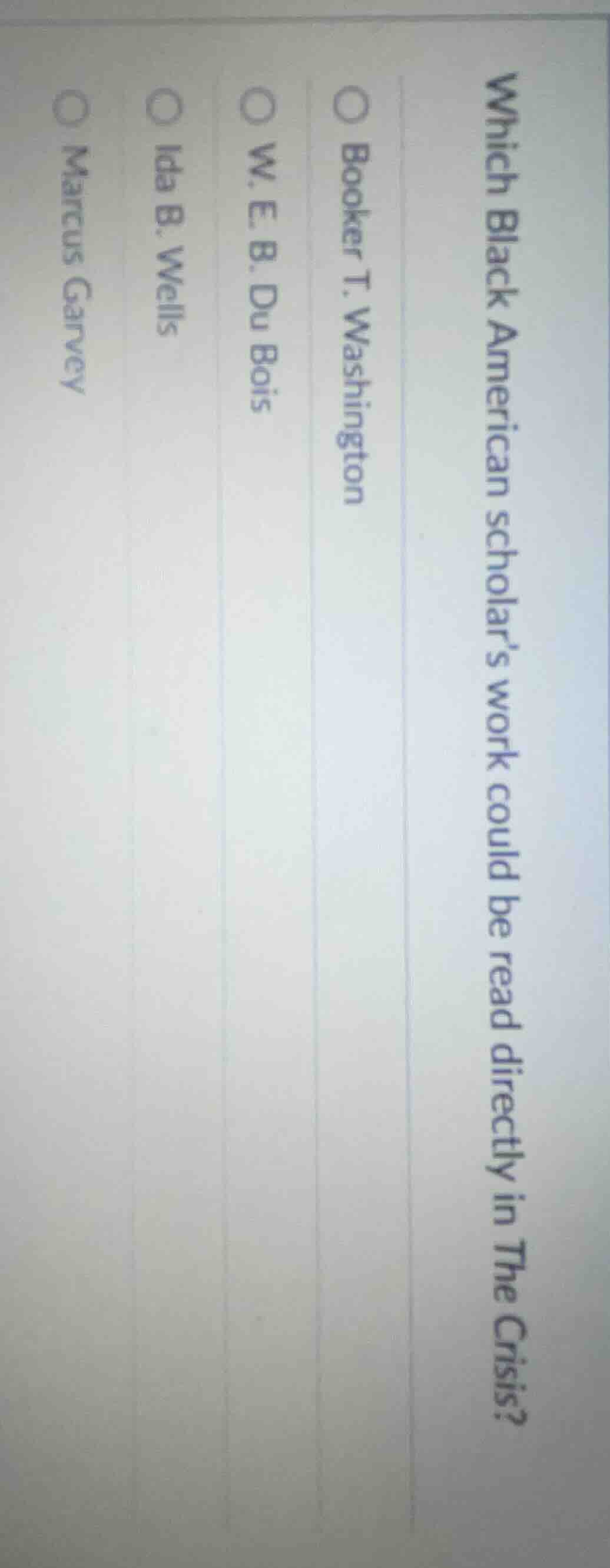 which black american scholars work could be read directly in the crisis…