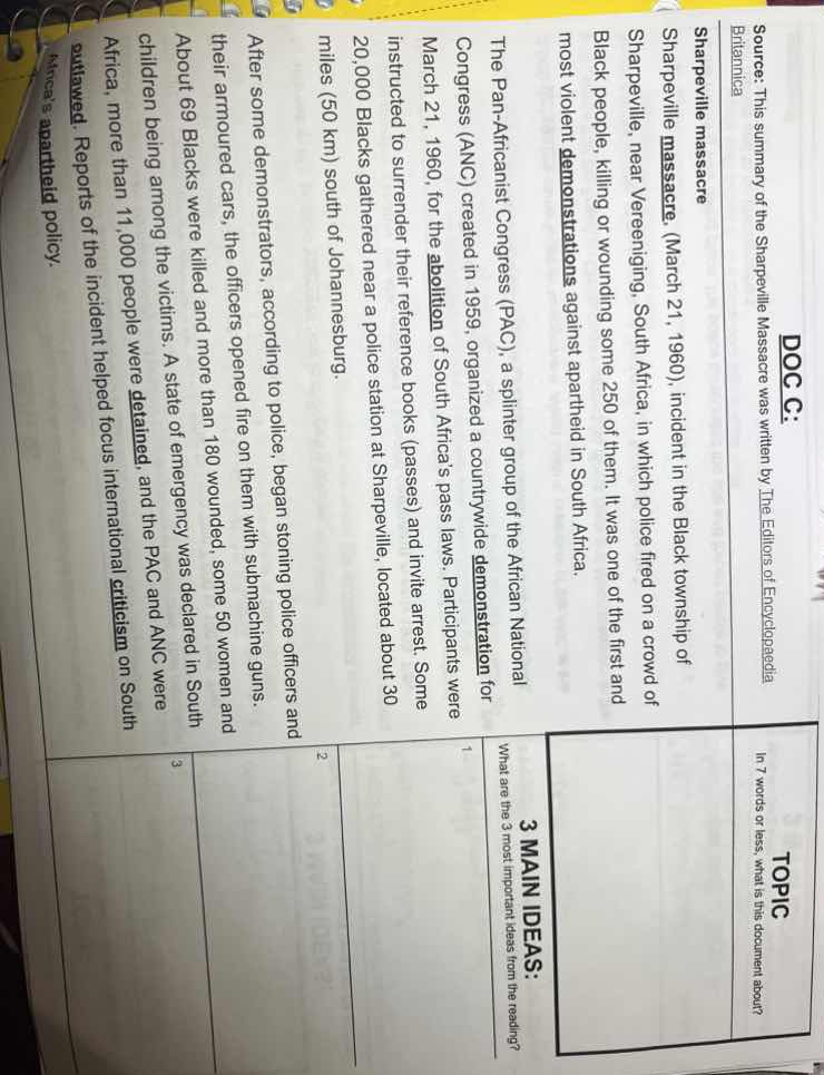 doc c: source: this summary of the sharpeville massacre was written by …