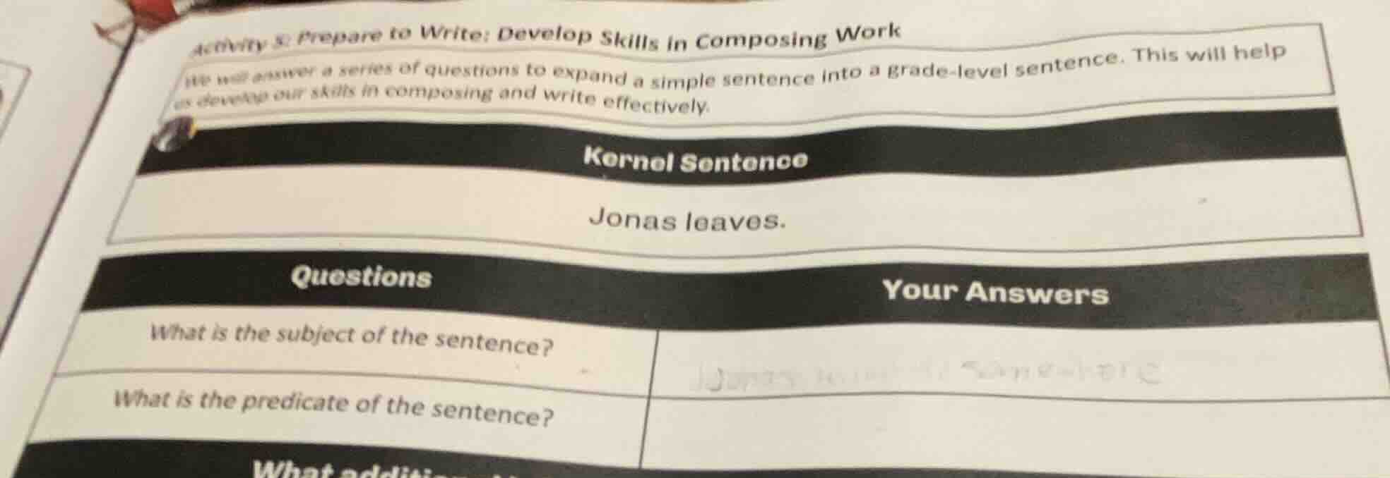 activity 3: prepare to write: develop skills in composing work we will …