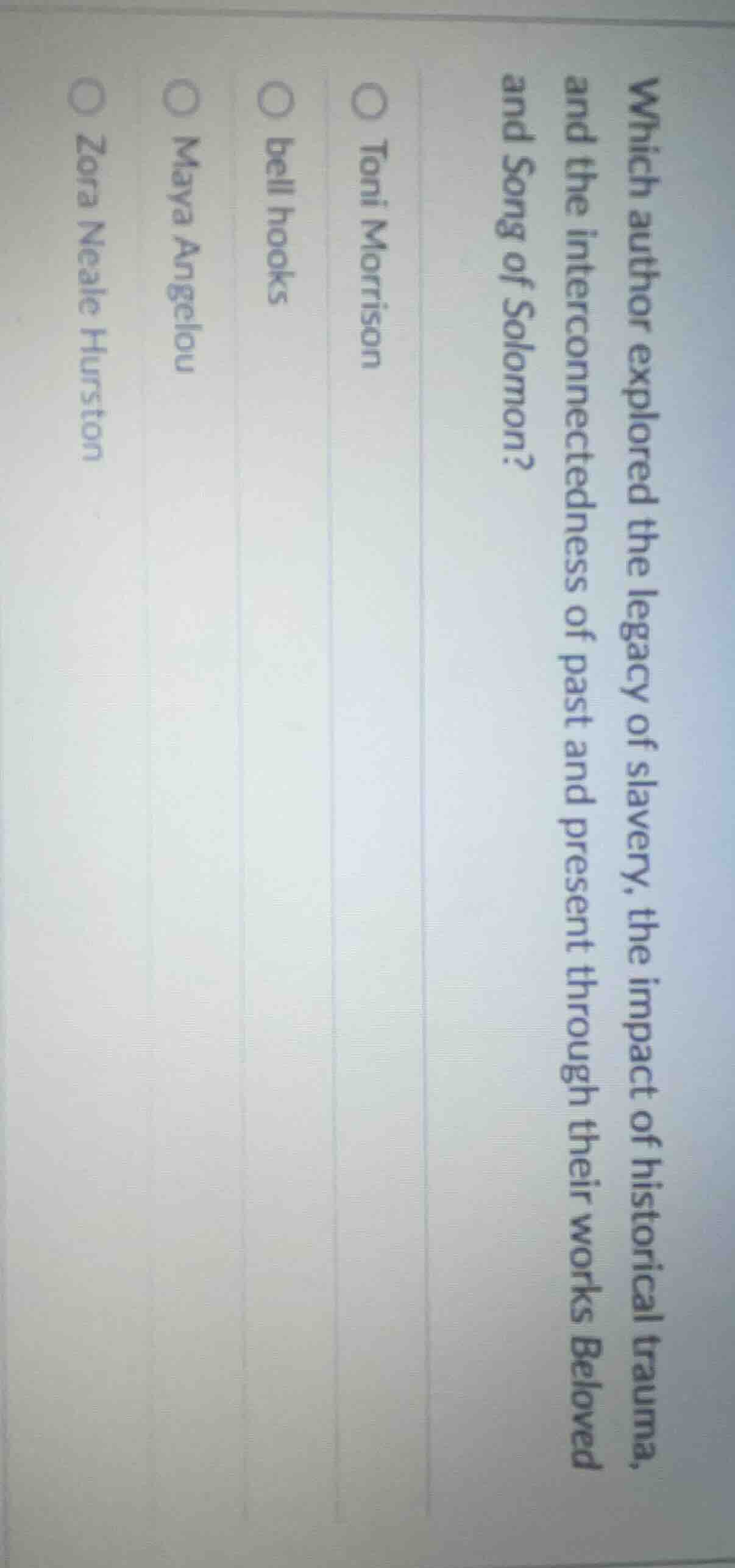 which author explored the legacy of slavery, the impact of historical t…