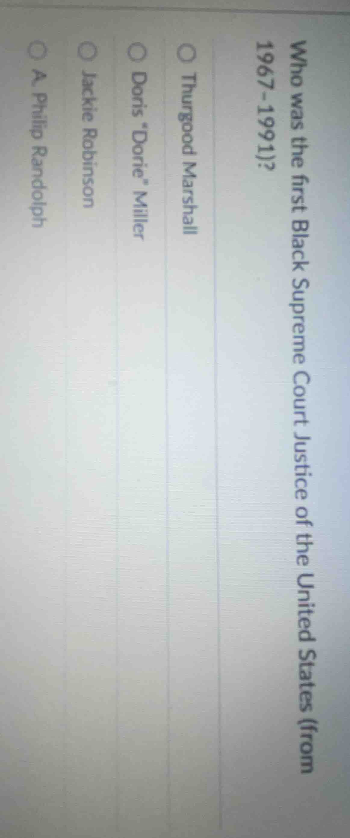 who was the first black supreme court justice of the united states (fro…