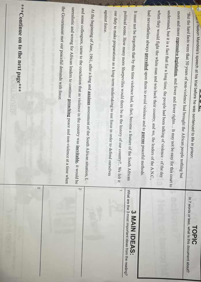 this is nelson mandelas speech at his trial before he was sentenced to …