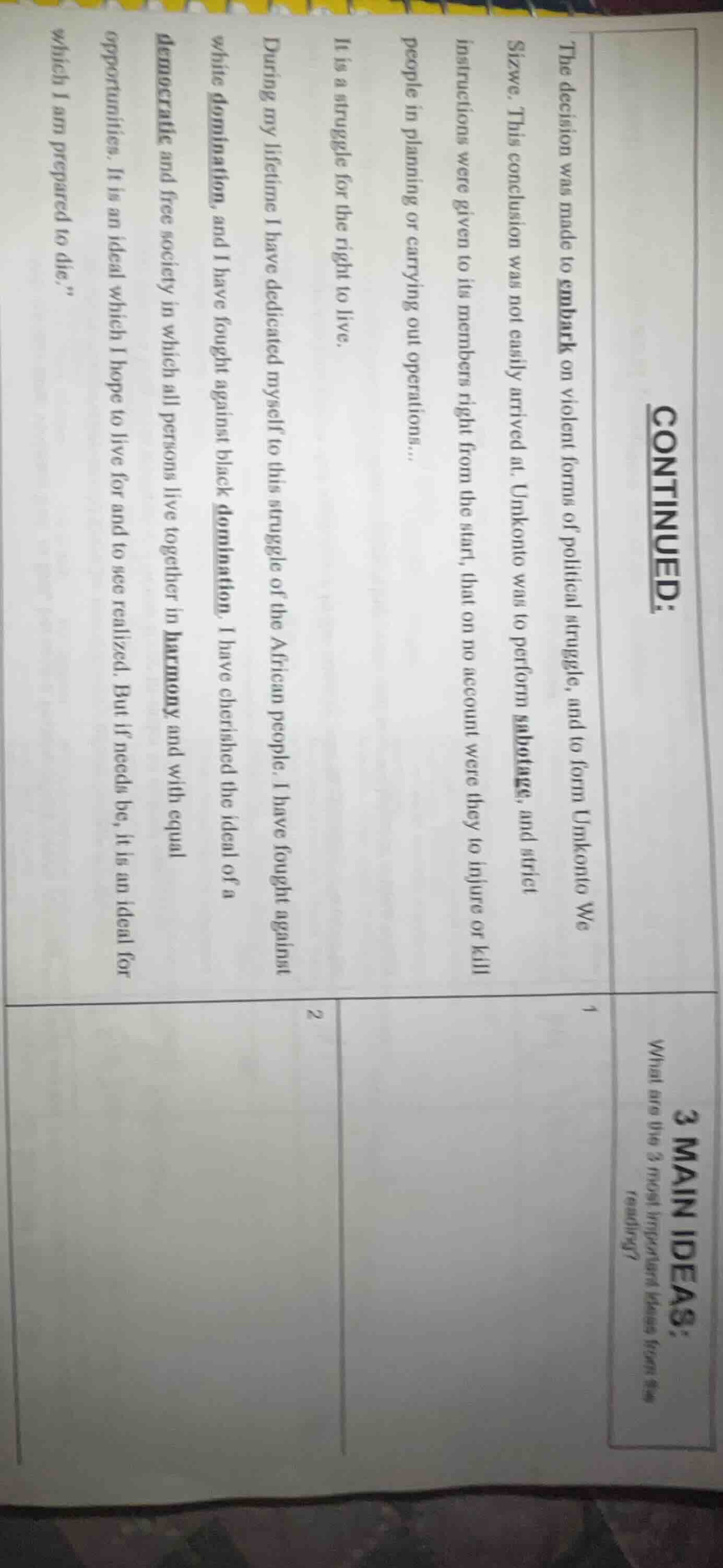 continued: 1 the decision was made to embark on violent forms of politi…