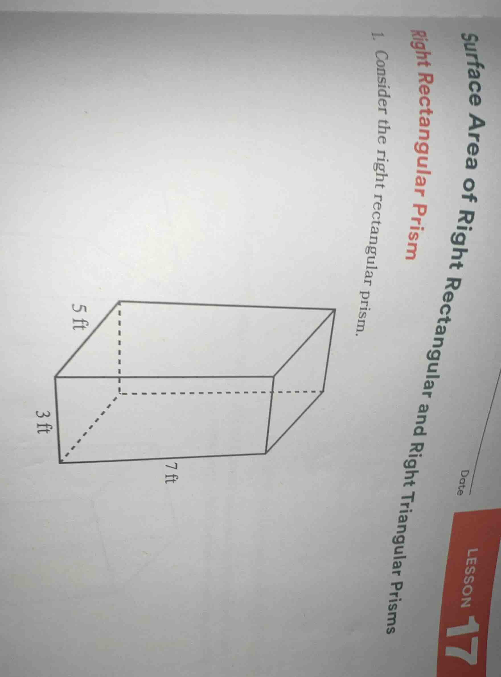 lesson 17 date surface area of right rectangular and right triangular p…