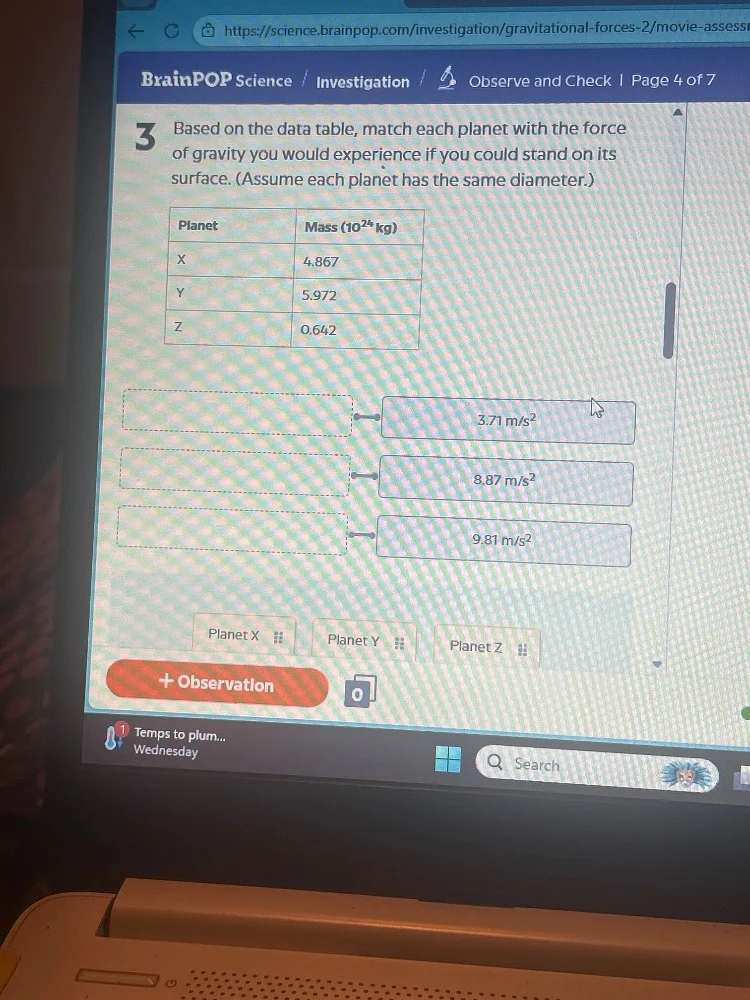 brainpop science / investigation / observe and check | page 4 of 7 3 ba…