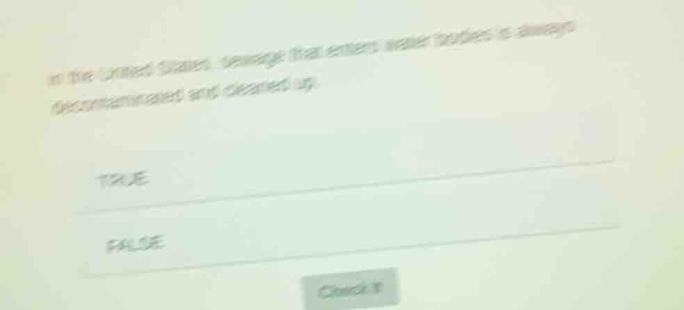 in the united states, sewage that enters water bodies is always deconta…
