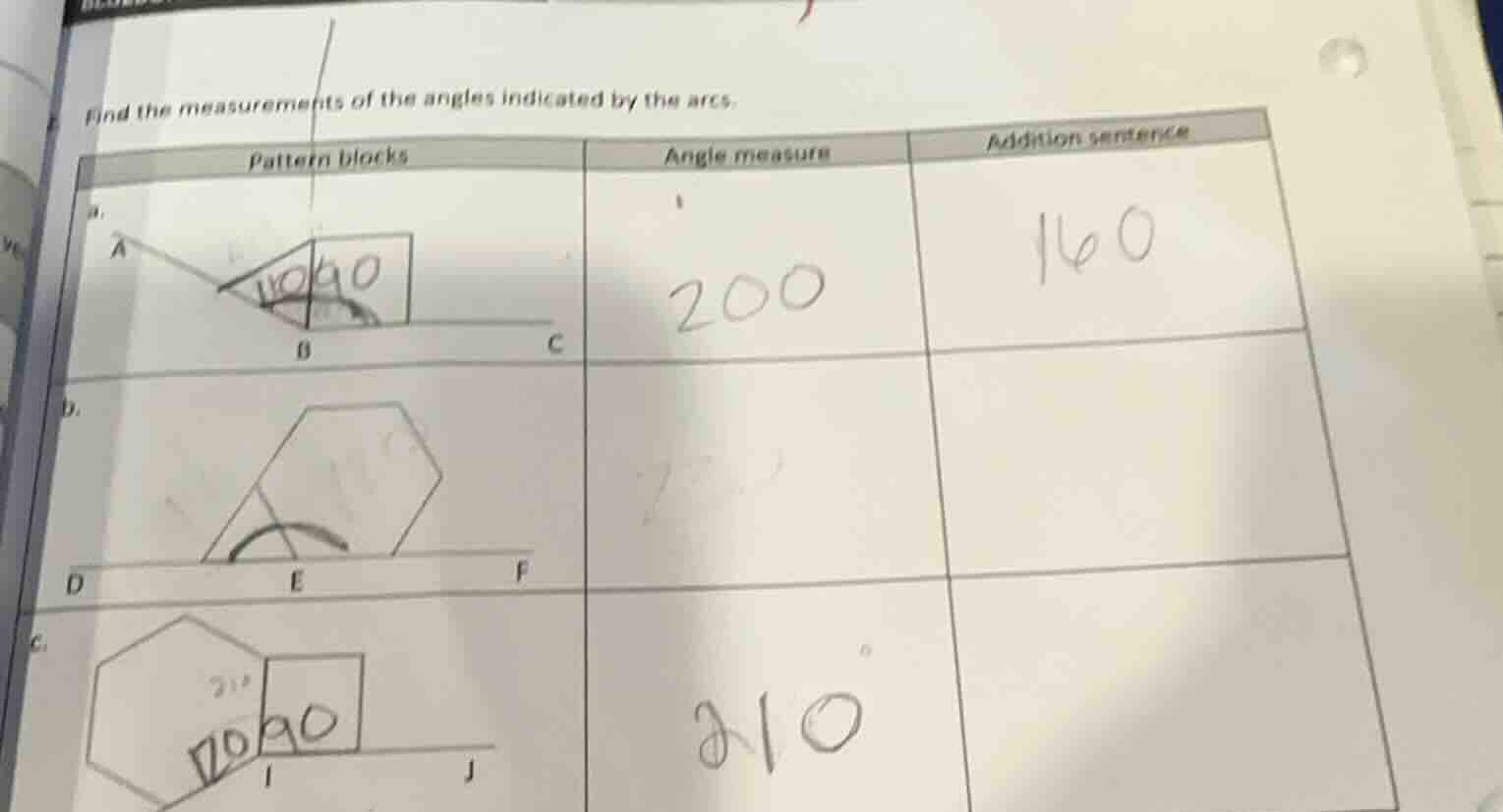 find the measurements of the angles indicated by the arcs. |pattern blo…