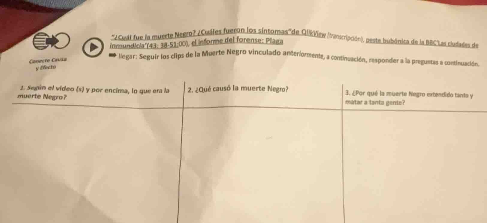 conecte causa y efecto \¿cuál fue la muerte negro? ¿cuáles fueron los s…