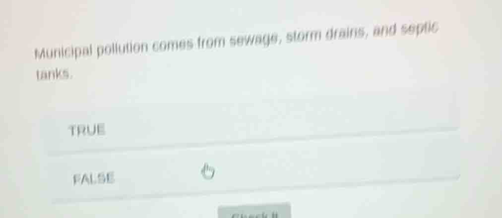 municipal pollution comes from sewage, storm drains, and septic tanks. …